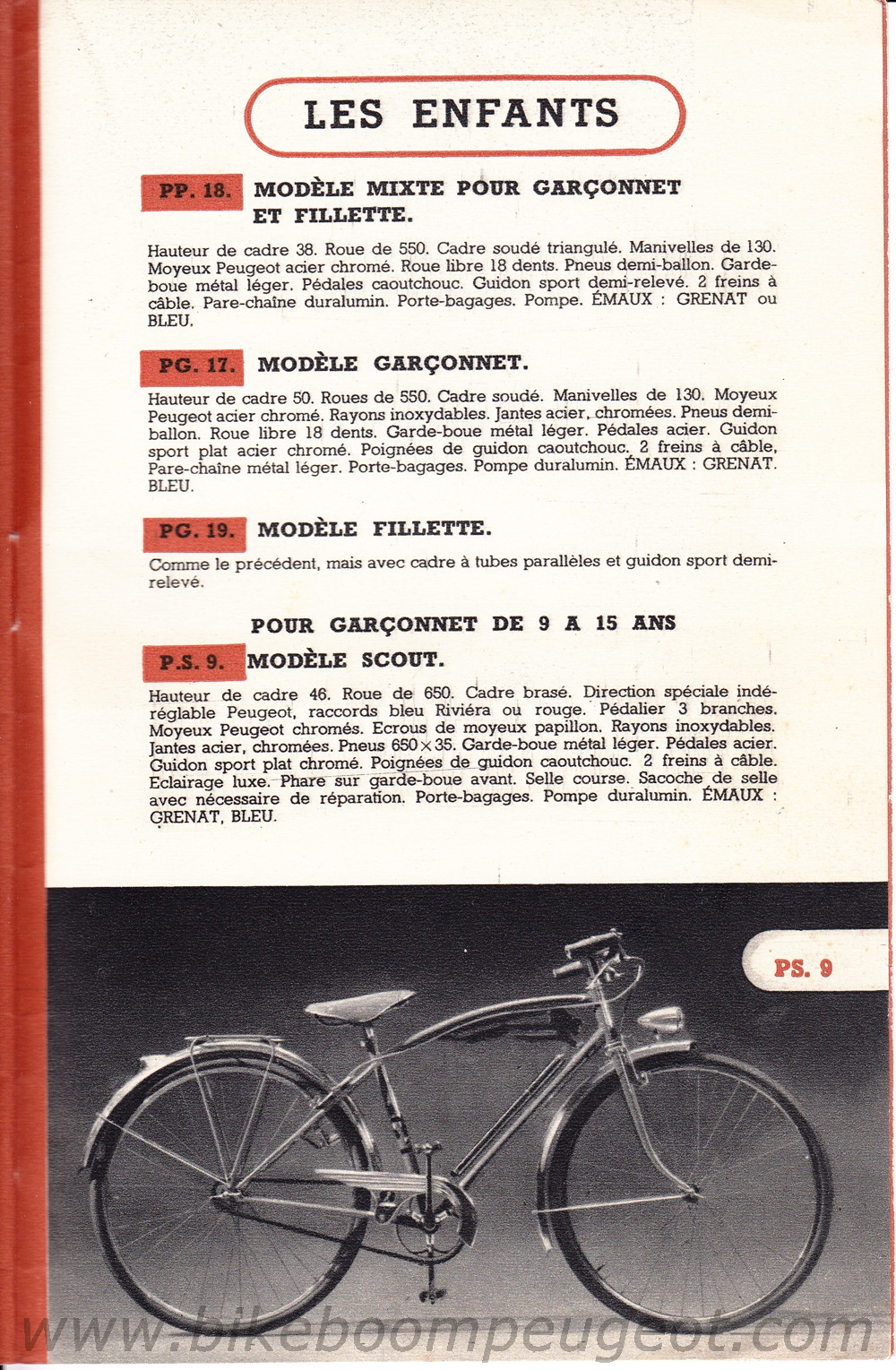 Peugeot 1950 France Brochure